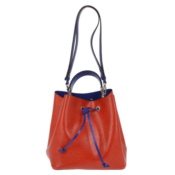 Louis Vuitton Red Blue Epi Neo Noe 2way Bucket Bag M44108 XX04945 - Picture 1 of 9